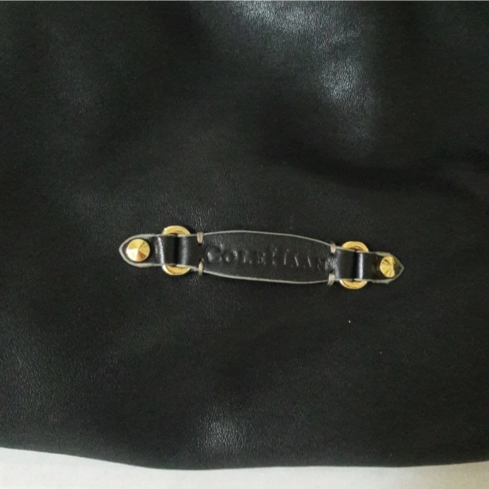 FLASH Sale! Cole Haan Black Leather Shoulder Bag - Picture 8 of 11